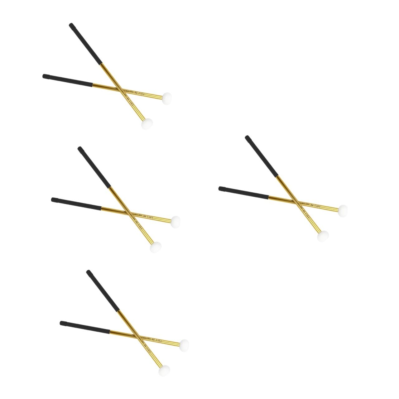 Toyvian 8pièces Baguettes De Grosse Caisse Aluminium Avec Tête Feutre Accessoires De Percussion Pour Pratique Et Performance
