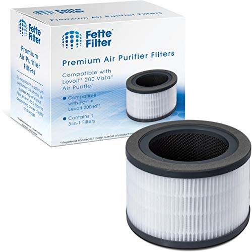 fette filter - air purifier replacement filter compatible with levoit vista 200 air purifier 3-in-1 pre-filter true hepa filter high-efficiency activated carbon filter vista 200-rf