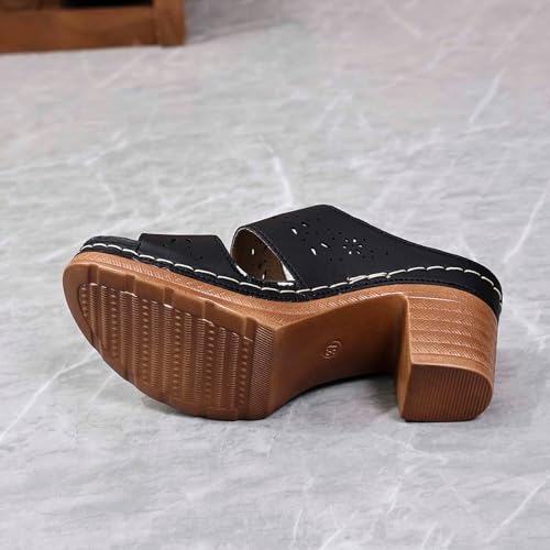 Mules orthopédiques légères pour femme à talon compensé amortissant