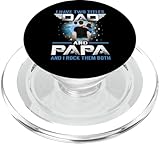 i have two titles dad and papa funny fathers day popsockets popgrip per magsafe
