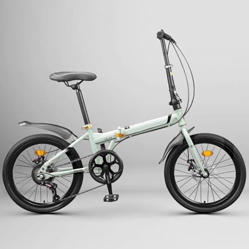 Bicicleta Plegable 22 Pulgadas 7 Velocidades Marco Acero Al Carbono Frenos Disco Dobles Ultraligera y Conveniente para Viajar al Trabajo Adecuada para Alturas Entre 130 y 180cm B,20 Inches