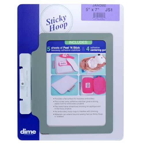 Image of Sticky Hoop for Janome (5 inch x 7 inch) | Embroidery Hoop for Machine Embroidery Projects