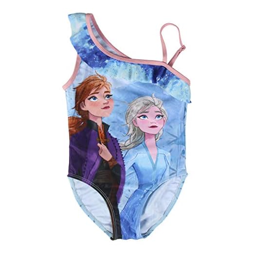 Cerdá Bañador Niña Frozen 2 con Volante de 1 Pieza, Azul Claro, 4 años para Niñas