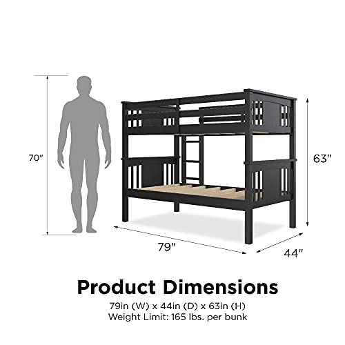 Dhp DZ43823 Dylan Twin Over Twin Bunk Bed thumb #1