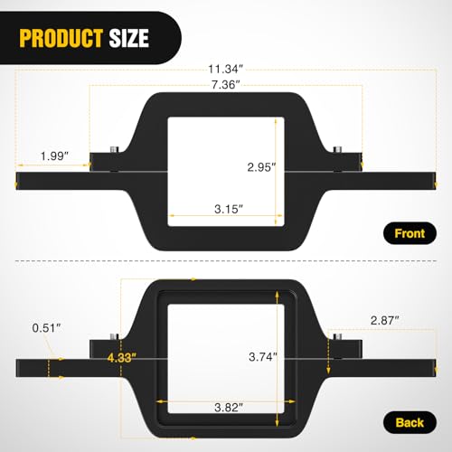 Image of Nilight 2.5 inch Towing Hitch Receiver Mount Bracket for Truck Trailer RV SUV Pick Up fit Dual LED Work Light Reverse Rear Back Up Off Road Lights(Towing Hitch Receiver Mount Bracket) Without Light