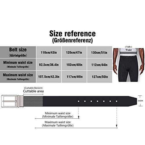BESTKEE Leren herenriem, herenriem, jeansriem voor mannen, gedraaide gesp, breedte 3,5 cm - Image 6