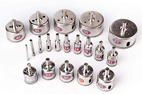 20pcs-Diamond Dust Hole Saw Drill BIT for Ceramic Tile Marble Rock Porcelain(4-60mm)