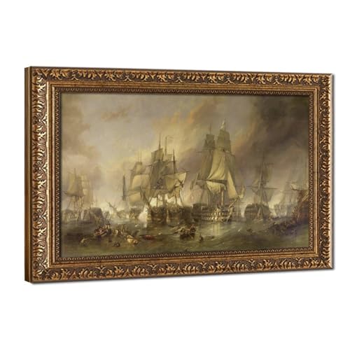 The Battle of Trafalgar impression sur toile pour habiller un mur vide