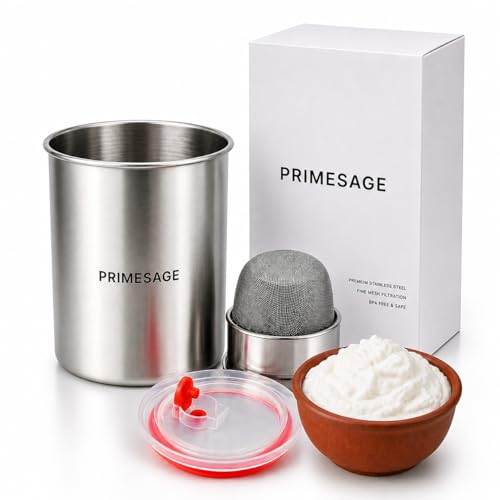 Image of PRIMESAGE Hung Curd Maker Stainless Steel - 1000ml Hung Curd Maker Curd Maker Curd Yogurt Maker Greek Yoghurt Curd Strainer Greek Yogurt Maker Yogurt Greek Yogurt Hung Curd Strainer Box Yogurt Greek