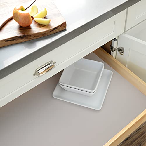 Con-Tact Brand Lite Tack Repositionable Light-Adhesive Shelf and Drawer Liner, Effortless Organization and Aesthetic Elegance in Cabinets, Drawers, and Shelves - 12\" x 10\', Almond Matte