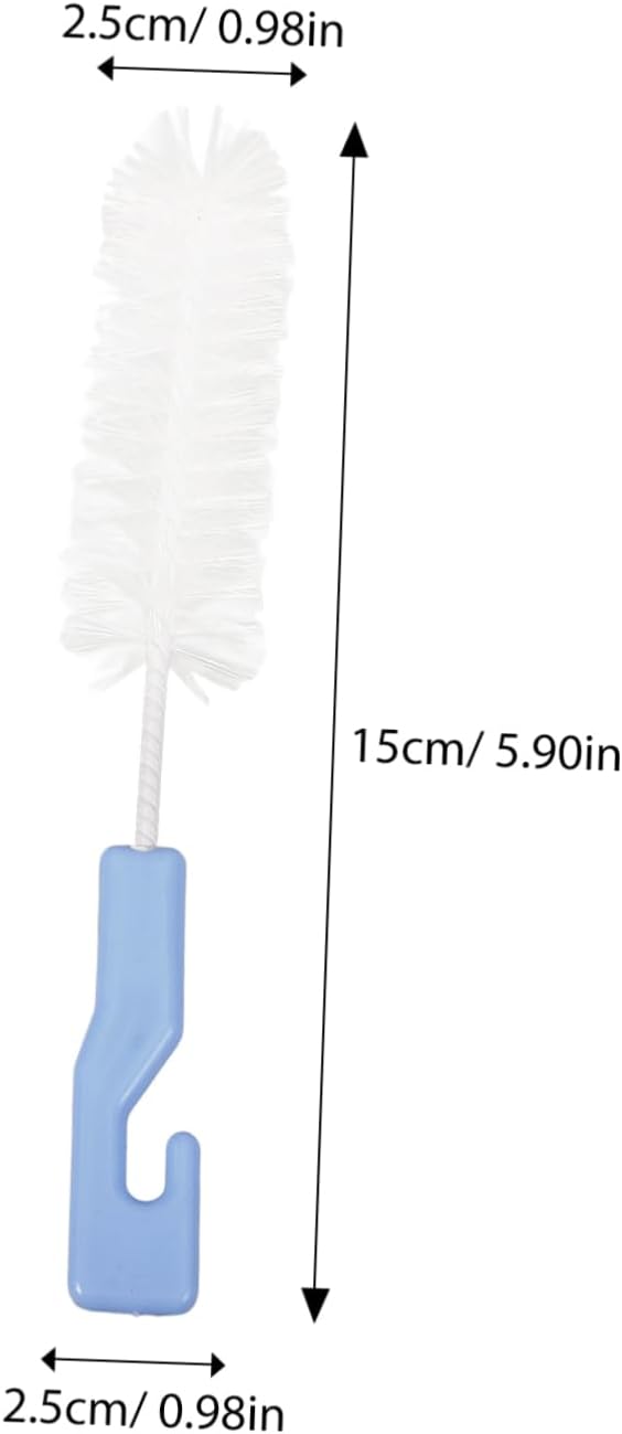 COLLBATH 5pcs Hearing Aid Cleaning Brush Tube Cleaning Tools for Hearing Aid Maintenance Non-Slip Handle Portable Earwax Removal Accessories Blue