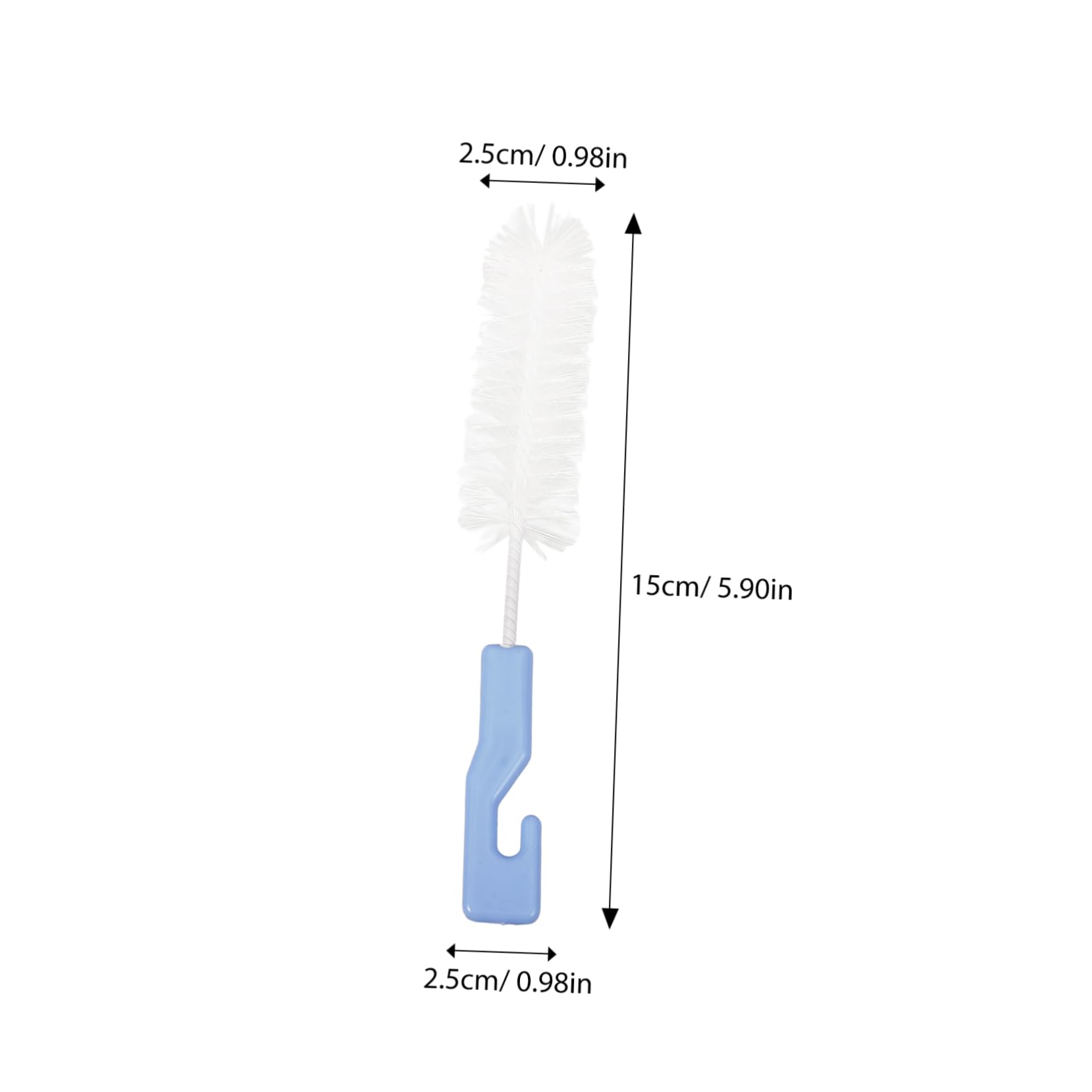 COLLBATH 5pcs Cleaning Brush for Tube Earmould Safe Nylon and Plastic Material Portable and Easy to Use Accessories