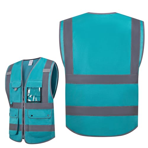 Image of XIAKE Reflective Safety Vest for Men & Women High Visibility Class 2 Vest with Pockets Meets ANSI Standards