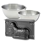 DIMENSIONS: Moule 23,5 x 15 x 6 cm, 700 ml ; Bols diam 25 et 20,5 cm ; Spatule 25 cm