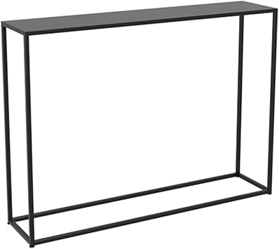 Metal Entryway Table, Narrow Console Table, Black Decorative Furniture for Living Room, Kitchen, Entrance, BedroomBlack,60cm/24in