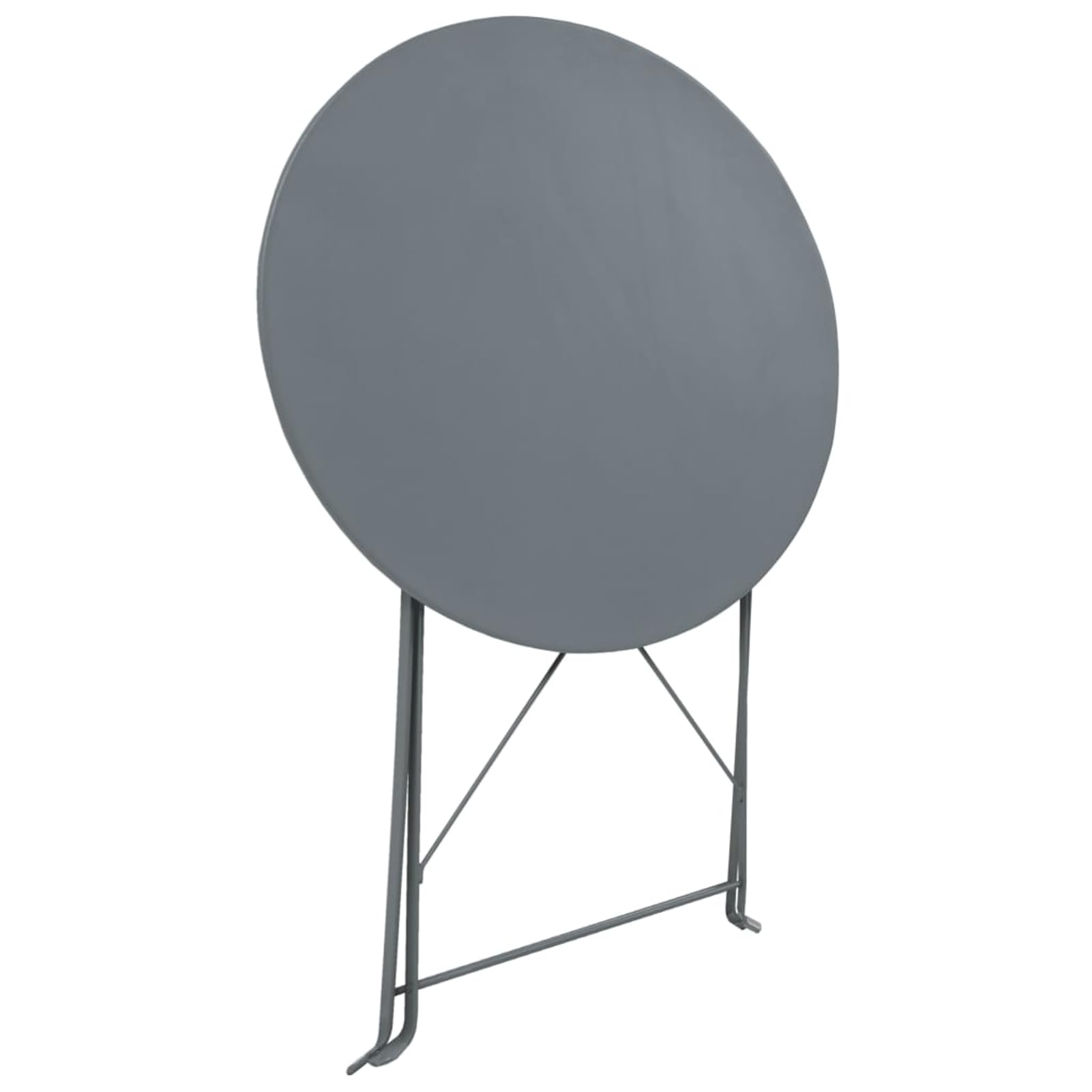 Gecheer Set da bistrot, 3 pezzi, in acciaio grigio, for esterno