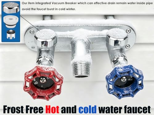 WHK 10" Frost Free Hot Cold Outdoor Faucet with PEX 1/2 x 3/4 Hose Bibb by WHK - Used condition - Image 6