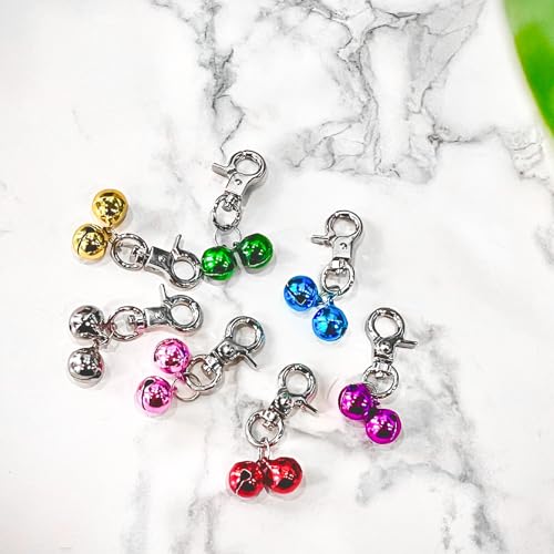 EXPAWLORER Pet Bells for Dog Cat Collar Charm - 2 Pack Cat Collar Accessories Bells Loud, Pet Jingle Ornament Training Pendant Neck Decoration, Tracker for Saving Birds, Green - Thumbnail 7