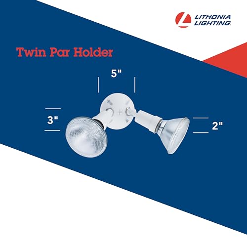 Lithonia Lighting OFTH 300PR 120 WH M12 Adjustable Twin Par Holder Standard Outdoor Flood Light thumb #3