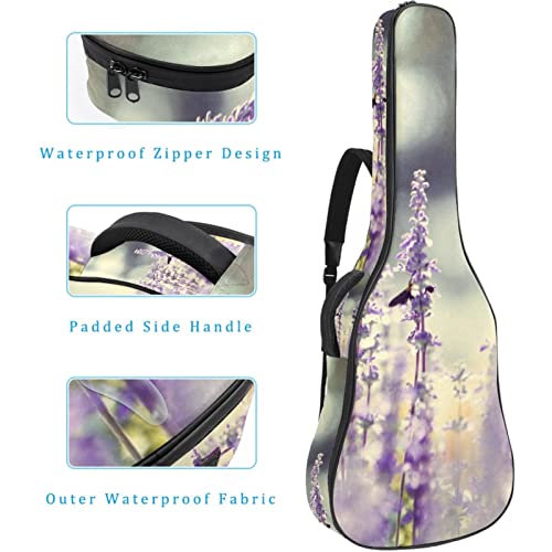 Housse étanche pour guitare acoustique avec double bandoulière et poche Motif symboles anglais Londres Noir, Multicolore… - Les Beatles, Paul McCartney, John Lennon, RIngo Starr, George Harrison Housse étanche pour guitare acoustique avec double bandoulière et poche Motif symboles anglais Londres Noir, Multicolore… – Image 5