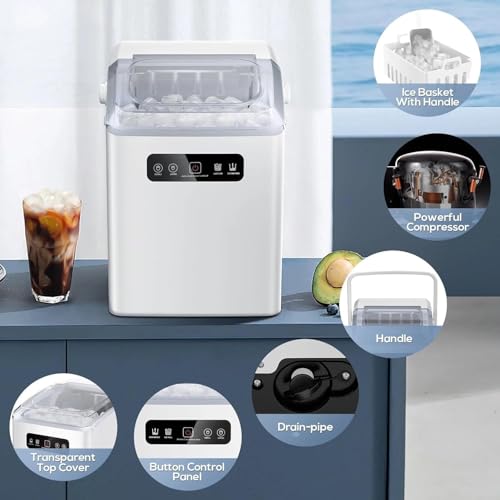 Fabricadora de hielo portátil 12 kg/24h para mesa miniatura 3