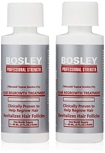 Bosley Professional Strength Men's Hair Re-growth Treatment, 2 Count