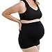 Belevation Womens Maternity Support Belly Band (Black, (XXL) 22-26)