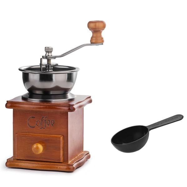 Tagtight Moulin à café manuel avec manivelle - Style vintage - Moulin à portable - Pour préparer du café en
