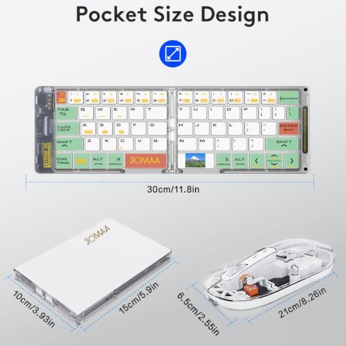 Teclado plegable Bluetooth transparente para trabajar en tableta y teléfono 6
