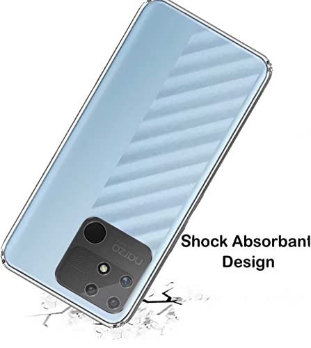 Image of Soft Flexible Silicone Back Cover Compatible with Realme Narzo 50A, Transparent Case + Screen Guard
