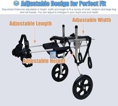 Fauteuil roulant pour chien handicapé Lar réglable deux roues - 7