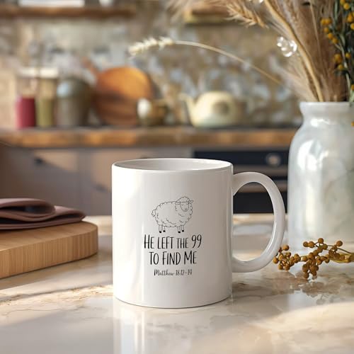 Panvola He Left The 99 To Find Me Jesus Coffee Mug 11oz White by Panvola - Used condition - Image 6