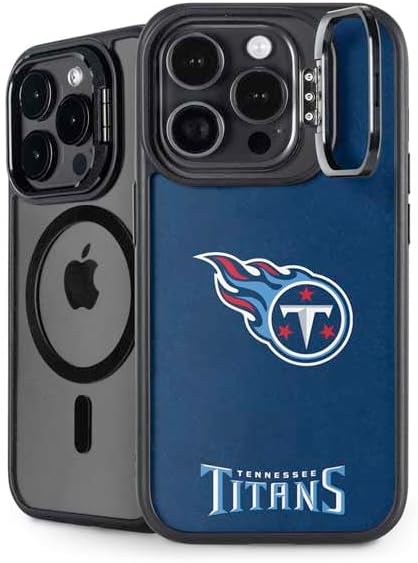 Skinit Kickstand Phone Case Compatible with iPhone 16 Pro Max - Officially Licensed NFL Tennessee Titans Double Vision Design