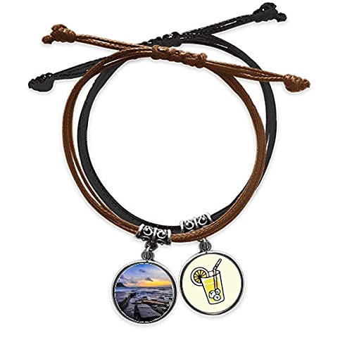 Bracelet Cuir Ocean Stone Corde Main : Le Bijou Ajustable et Robuste Anti-Allergie