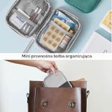 2 x torba na lekarstwa, duża pojemność, medyczna torba ratunkowa, pusta torba do przechowywania, przenośna torba na leki, do domu, biura, podróży, szary, 25x20x13,5 cm / 14,5x11x2 cm, utylitarian