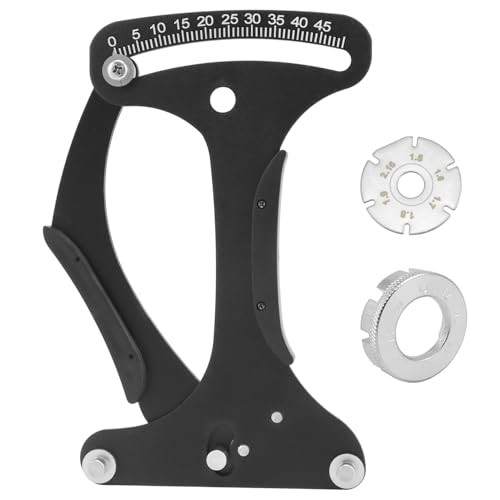 QWORK® Fahrrad Speichenspannungsmesser, Fahrradspeichenkalibrierungswerkzeug aus Aluminiumlegierung, Fahrrad Speichentensiometer, für Runde Speichen, Flache Speichen