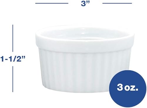 Miniatura 2 de HIC Conjunto de 6 miniplatos de porcelana para mantequilla, Blanco