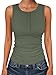 Tank Tops for Women Over 50: Your Complete Guide to Flattering, Comfortable Styles 27 ANRABESS Tank Tops for Women Sleeveless Henley High Neck Summer Casual Ribbed Slim Shirts Racerback Beach Vacation Clothes Army Green Medium