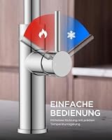 FORIOUS Wasserhahn Küche, Hoher Bogen Küchenarmatur, Polierter Chrom – Ansicht 6
