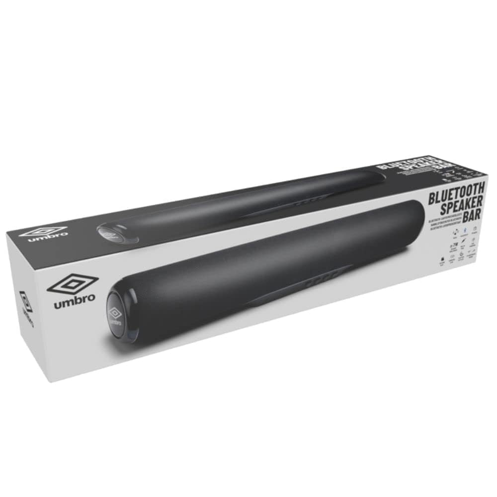 UMBRO Altavoz Bluetooth inalámbrico con Radio Negro – Función de Carga – Múltiples Salidas de Audio: Tarjeta SD, Memoria USB, AUX – Negro