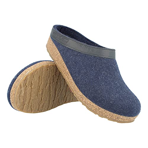 HAFLINGER GZL Colorful Grizzly Felt Clogs Color: denim, Size: 442