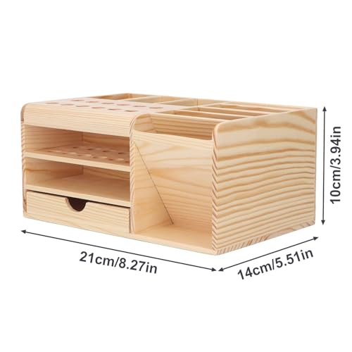 Porte-outils en cuir multi-compartiments en bois pour organiser un établi encombré