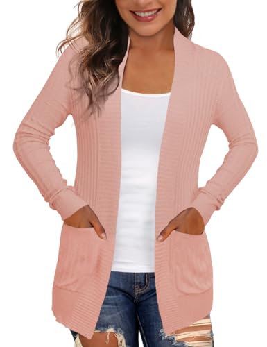 Image of REDHOTYPE Women's Cardigans with Pockets Casual Lightweight Open Front Cardigan Sweaters for Women (S-2XL)