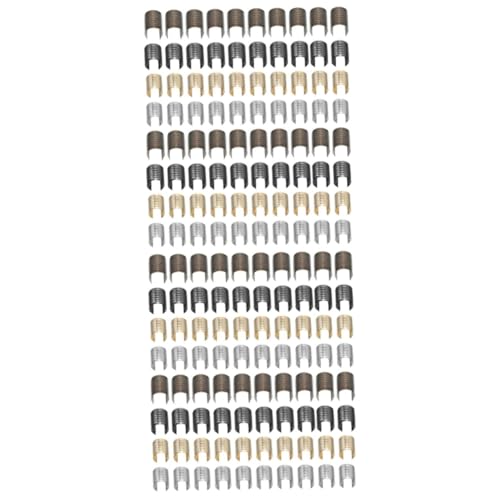 STOBOK 2sets Beads Bracelet Making Jewelry Clasps Leather Cord Clips DIY Rope Fastener 160pcs*2