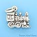 Narrow Gauge Train Engine Locomotive 3D 925 Solid Sterling Silver Charm Jewelry Making For You