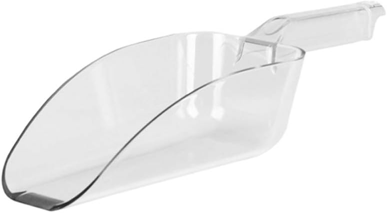 Tezzorio 6-Ounce Clear Polycarbonate Scoop - Heavy-Duty Utility Scoop for Ice, Candy, Popcorn