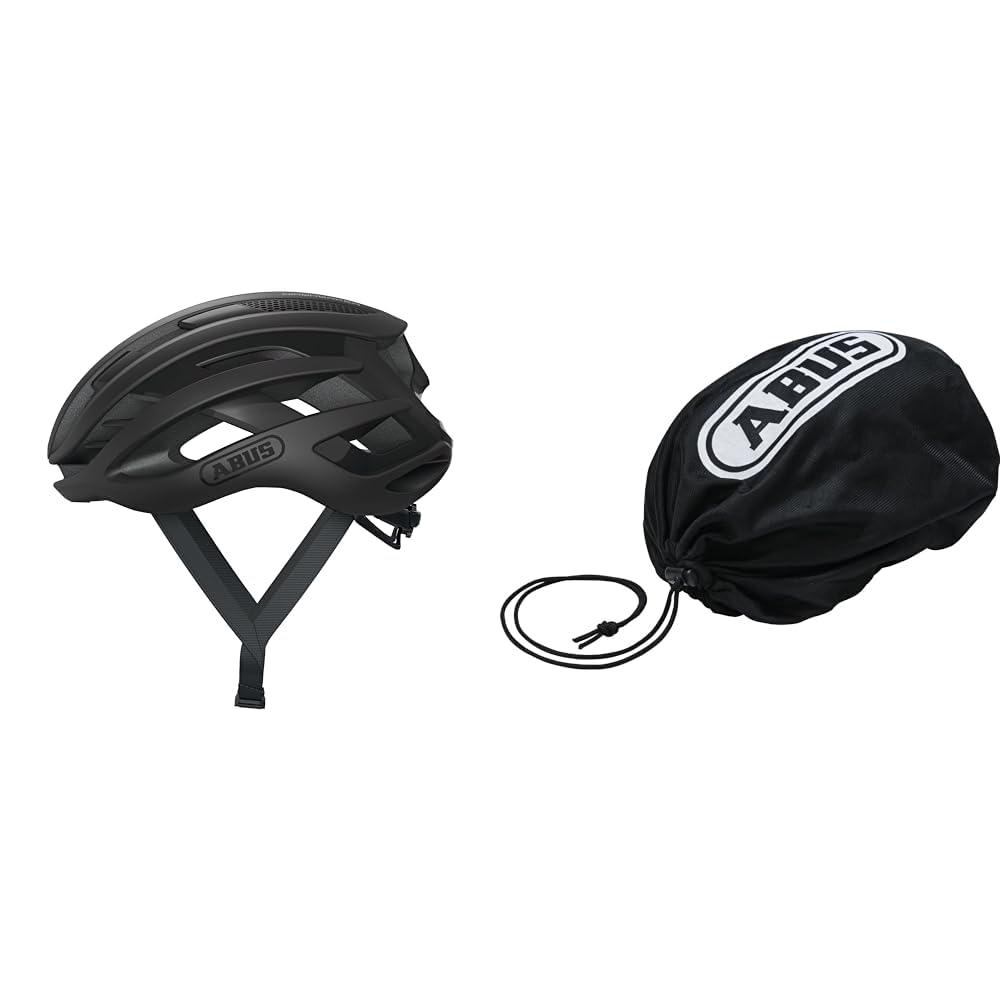 ABUS Rennradhelm AirBreaker - High-End Fahrradhelm & Unisex – Erwachsene Helmtasche Helm Zubehör, Velvet Black, Universal