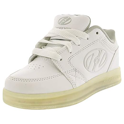Heelys Unisex-Kids Premium Lo Wheeled Heel Shoe,white,3 M US Little Kid
