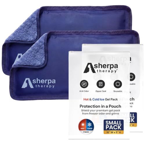 Image of Small Soft Ice Packs for Injuries Reusable - Hot and Cold Flexible Gel Ice Packs Reusable for Ankle, Hand, Wrist, Head Pain Relief - 5 inch x 10 inch - 2PK - Blue
