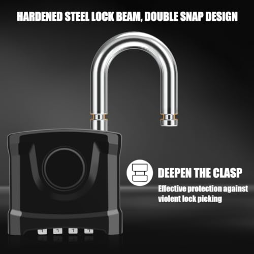 Diyife USTAL126B Heavy Duty Combination Padlock, Large Outdoor Padlock [One-Key Unlocking] High Security Weatherproof thumb #2